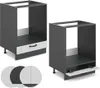 Mobile per forno da incasso Vicco Fame-Line Bianco rustico Anteprima dell’immagine prodotto 5
