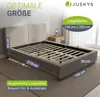 Juskys Polsterbett Salerno 140 x 200 cm, Cord Design & Produktbild-Vorschau 3