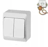 Elektro-Plast | Interruttore Doppio Hermes - Bianco - IP44 Anteprima dell’immagine prodotto 6