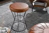 WOHNLING Sitzhocker Echtleder / Metall 35 x 48 x 35 cm Produktbild-Vorschau 4