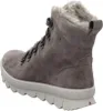 A single gray boot with fur lining and a white sole is shown against a white background. Produktbild-Vorschau