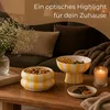 Dekoschale bunt gestreift, gelb weiß in Ø 17x10 cm Produktbild-Vorschau 6