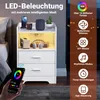 Nocna szafka Peviasot na 4 kółkach, z oświetleniem RGB, Podgląd zdjęcia produktu 4