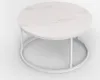 Table de salon ronde 80 cm en marbre contemporain Ossidiana Voir les images du produit 6