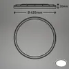 Technical drawing and a small illustration of a round LED panel light. Náhľad obrázku produktu