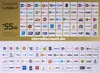 A grid of television channel logos and promotional text related to a satellite receiver service. Produktbild-Vorschau