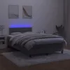 vidaXL Boxspringbett mit Matratze & LED Dunkelgrau 120x200 Produktbild-Vorschau 4