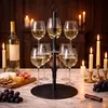 Relaxdays drankentoren, 8 glazen, staal, voor het Productafbeelding-voorbeeld 3