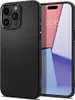 A black phone case is shown next to a phone displaying a clock and wallpaper. Podgląd zdjęcia produktu