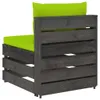 Möbel Modulares Mittelsofa mit Kissen Grau Imprägniertes Produktbild-Vorschau 4