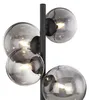 LED Tischleuchte, Metall, schwarz, Glas, rauch, Kugeln Produktbild-Vorschau 6