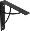 Regalwinkel 180 x180mm Stahl Schwarz matt Garderobenkonsole Produktbild-Vorschau 1