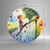 Wanduhr - Rund - Glasuhr - Park Straße Regen - 30x30cm - Produktbild-Vorschau 3