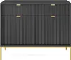 Minio, Kommode "NOVA", 104 cm, goldene Metallfüße, Schwarze Produktbild-Vorschau 2