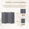 Angel Living 4-Piece Room Divider, Wall Privacy Screen Grey Voir les images du produit 2