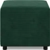 Sitzpouf für das Wohnzimmer 50 x 50 cm, Cord - Dunkelgrün Produktbild-Vorschau 2