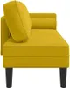 vidaXL Chaiselongue mit Kissen Gelb Samt Produktbild-Vorschau 4