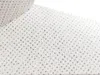 A close-up view of a white fabric with small silver dots, possibly a Christmas decoration. Náhled obrázku produktu