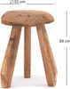 A wooden stool with dimensions indicated. Produktbild-Vorschau
