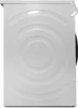 Side view of a white washing machine with a circular pattern on the side. Produktbild-Vorschau