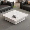 okwish Mesa de conferencias cuadrada con aspecto de mármol, Vista previa de la imagen del producto 2