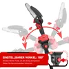 A product image demonstrating the adjustable angle feature of a cordless pole saw/pruner. Produktbild-Vorschau