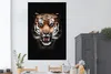 MuchoWow® Poster Porträt - Tiger - Schwarz 120x180 cm - Produktbild-Vorschau 2