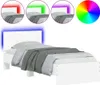 vidaXL Struttura letto con testiera e luci LED bianche Anteprima dell’immagine prodotto 1