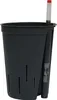 A dark gray self-watering planter with a water level indicator. Produktbild-Vorschau