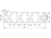 Länge 630mm - Aluminiumprofil 40x160L I-Typ Nut 8 (leicht), Produktbild-Vorschau 2