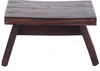 A dark brown wooden stool is shown against a white background. Produktbild-Vorschau