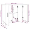 vidaXL Kredens czarny 90x34x80 cm materiał drewnopochodny Podgląd zdjęcia produktu 9