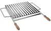 Photo principale – DEOS Grille de cuisson BIO réglable en acier inoxydable 50–70 × 42 cm avec poign… Voir les images du produit