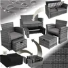 tectake® Rattan Sitzgruppe Modena 3+2+1 Set, inkl. Produktbild-Vorschau 9