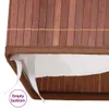 A close-up view of the bottom edge of a bamboo laundry basket, showing the white fabric lining and white ties. Náhľad obrázku produktu