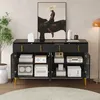 Sideboard mit goldenen Griffen und Beinen 4 Schubladen Produktbild-Vorschau 6