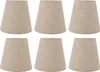 6× Clip-On Lampenschirme – Kleine Leinen-Trommelschirme für Produktbild-Vorschau 4
