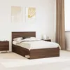 vidaXL Bettrahmen Braun Eichen-Optik 120 x 200 cm Produktbild-Vorschau 2