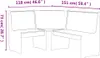 Eckbank REINE 151 cm Honigbraun und Weiß Massivholz Kiefer Produktbild-Vorschau 6