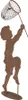 Clayre & Eef figura decorativa bambino 33x13x88 cm metallo Anteprima dell’immagine prodotto 2
