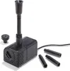 A black water pump with various attachments, displayed on a white background. Produktbild-Vorschau