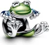 Pandora Charm Damen Kletternder Frosch Emaille Grün Silber Produktbild-Vorschau 1