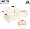 Merax Teddyplüsch Sofa 3-Sitzer modular mit Hydraulik Produktbild-Vorschau 5