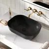 Schwarzes Keramik Aufbauwaschbecken rechteckig 50 × 40 × Produktbild-Vorschau 11