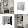 A collage of images showcasing a bathroom vanity and mirror cabinet. Náhled obrázku produktu