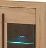 Wohnzimmer-Sideboard 200 cm breit in Eiche mit 2 Glastüren Produktbild-Vorschau 3