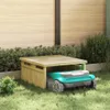 vidaXL Rasenmäher Garage Braun 73,5 x 81,5 x 38,5 cm Produktbild-Vorschau 2
