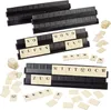 A collection of Rummikub word tiles and racks, arranged on a white background. Náhľad obrázku produktu