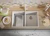 PRIMAGRAN Spülbecken Alles Weiß 76x47cm, Granitspüle 2 Produktbild-Vorschau 7