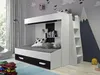 Patrová postel s úložným prostorem Lada - bílá/černá Náhled obrázku produktu 2